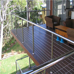 Square stainless steel handrail cable railing-A