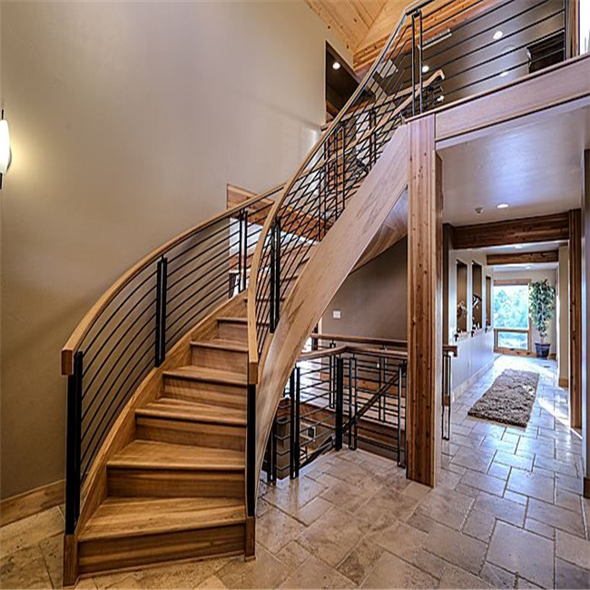 J-wrought iron internal round staircase