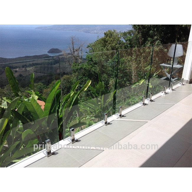 S-Modern design for balcony railing for deck spigot frameless design without handrail