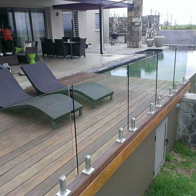 S-Outdoor aluminum glass railing / balustrade / fence spigot balustrade