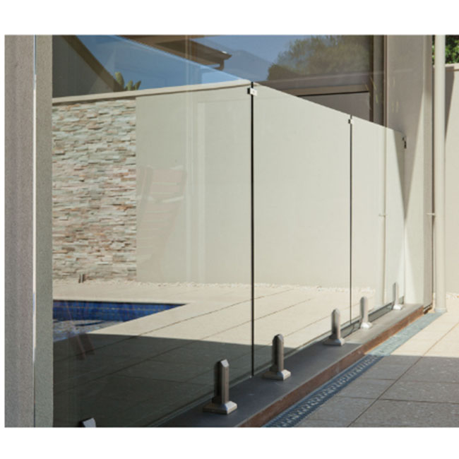 S-Spigot glass balustrade widely applied for porch patio deck or bridge