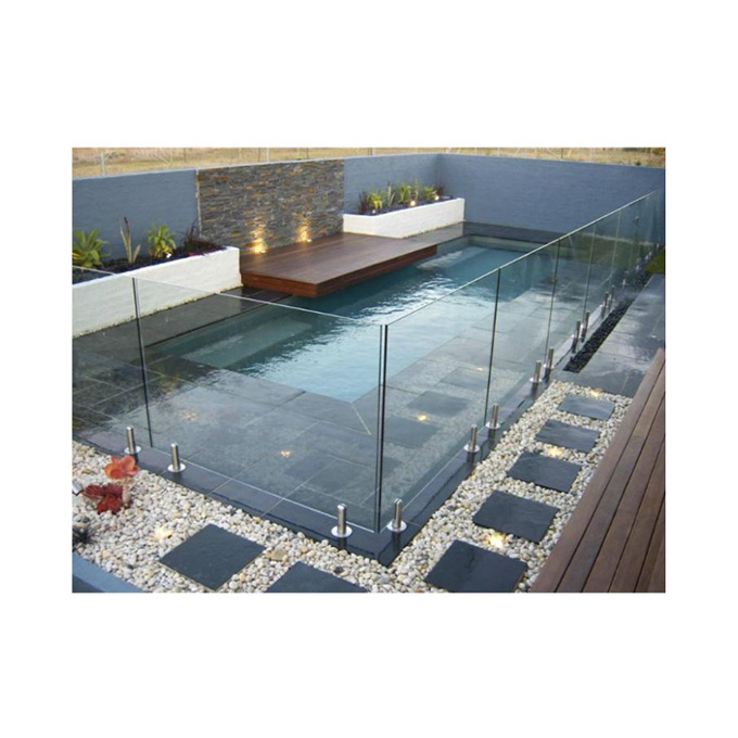 S-Stainless Steel Spigot Fixed Swimming Pool Glass Railing Good Quality