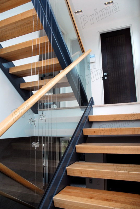 J-Prefab Steel Glass Stair Indoor 