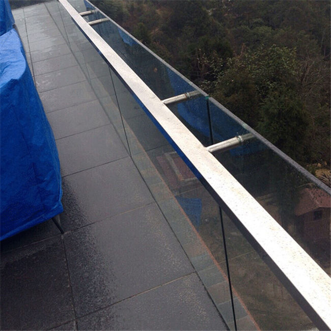 J-Aluminum U Channel Balcony Clamp Glass Railing