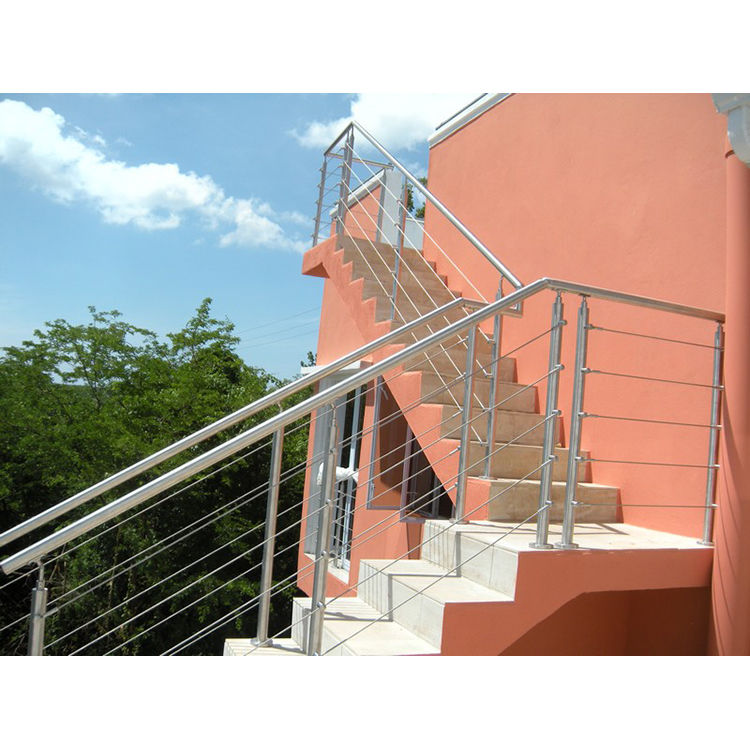S-Stainless Steel Crossbar Cable Railing For Outdoor Stair