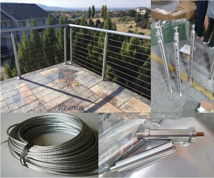 S-Multifunctional outdoor steps stainless steel cable railing for wholesales