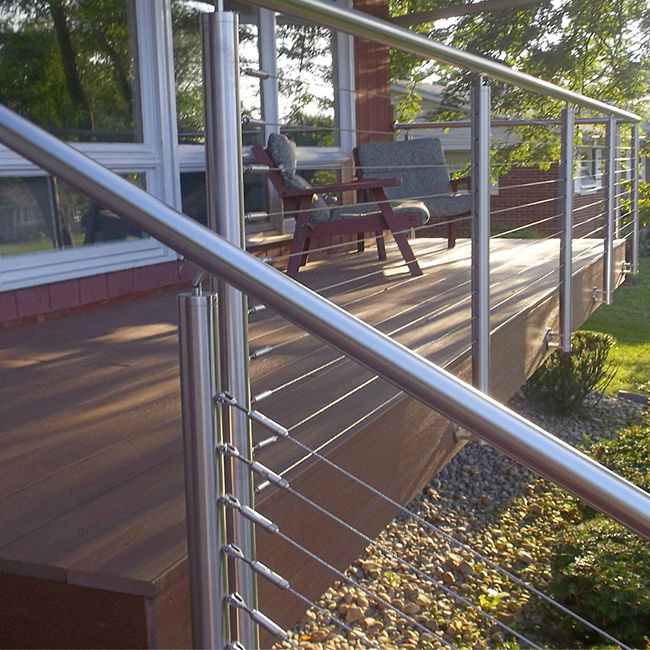 S-High quality stainless steel balustrade cable railing stainless steel railing systems
