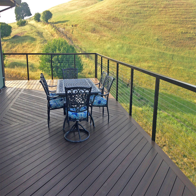 S-Deck Side Mounted Stainless Steel Cable Railing