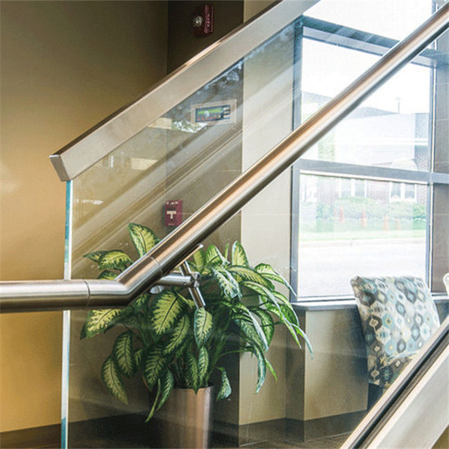 J-Frameless aluminum glass railing u channel shoe for glass fixing