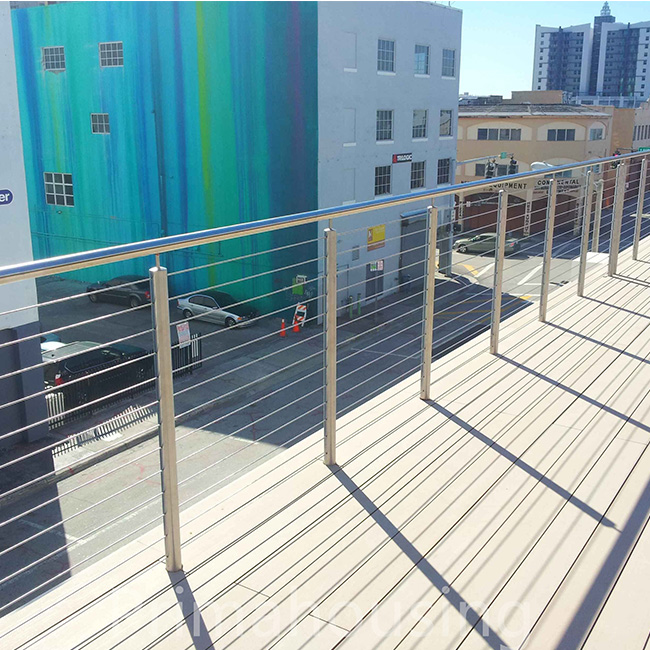 S-Balcony side mounted stainless steel cable railing
