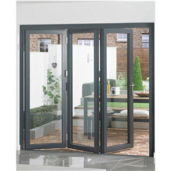 Aluminum frame casement swing door double glaze glass door-A