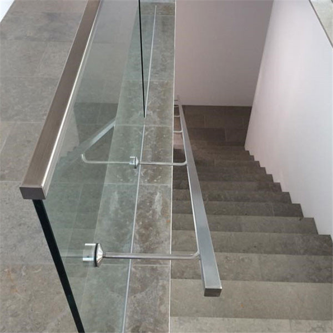 J-Aluminum U Channel Tempered Glass Frameless Railing