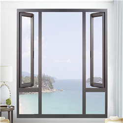 Double Glazed Windows Aluminum frame tempered glass swing window-A