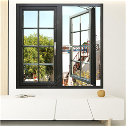 Double glazed windows aluminum frame tempered glass swing window large glass kitchen windows-A
