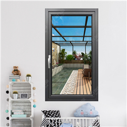 China customized double glazed aluminium balcony casement window-A