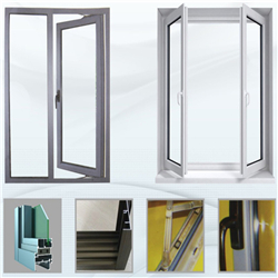 Low price powder coated aluminum glass swing insulation casement window with definition-A