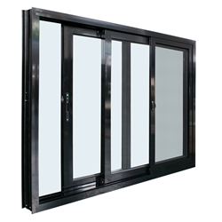 China customized double glazed aluminium balcony sliding window-A